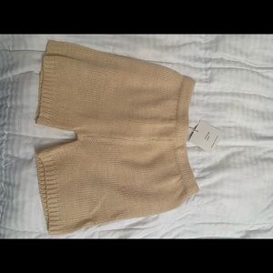 Tan knit shorts